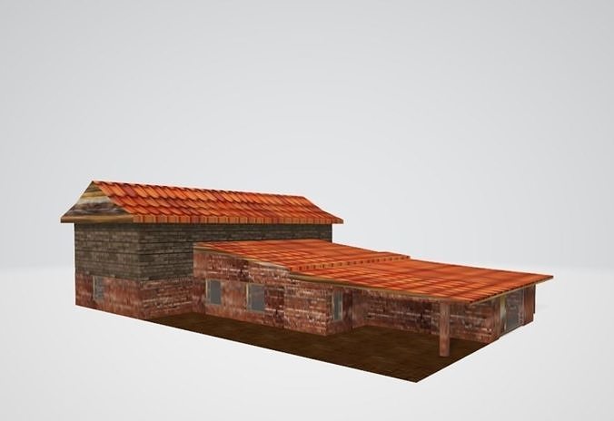 casa  modelada em metros 3D model