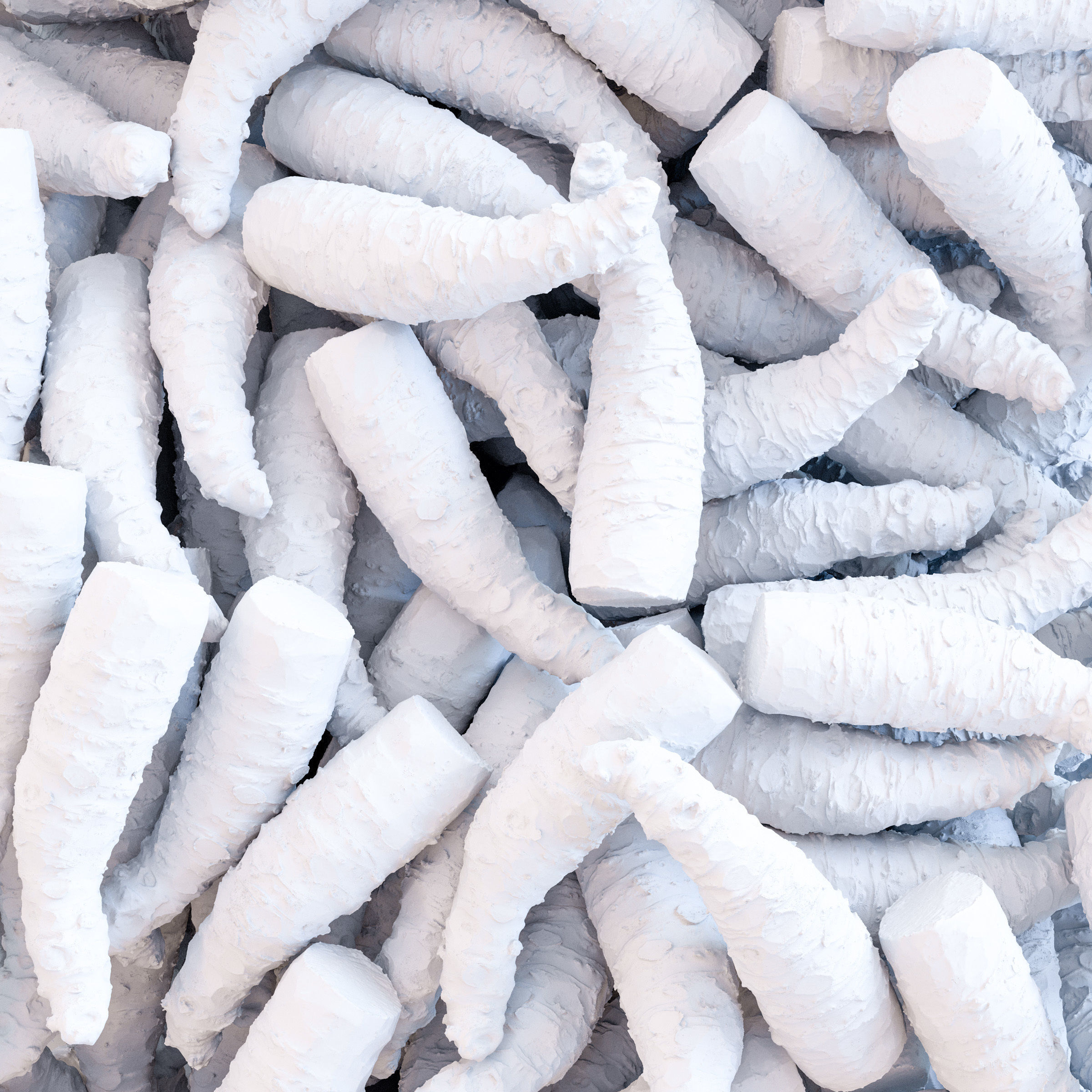 Sharkskin Wasabi Grater Set - Japanese horseradish Low-poly 3D model_8