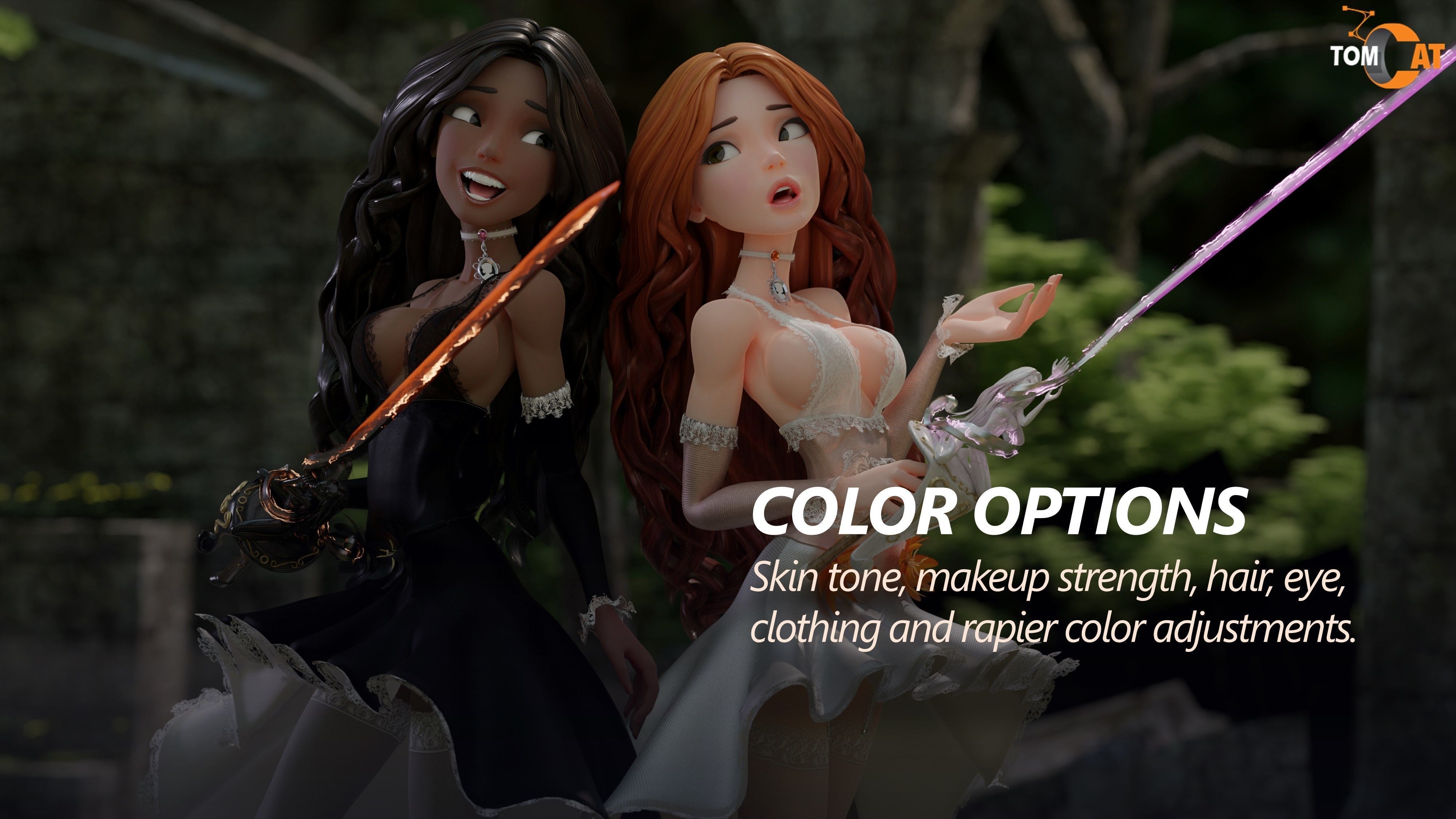 EPONINE LA DUELLISTE for Blender Low-poly 3D model_12