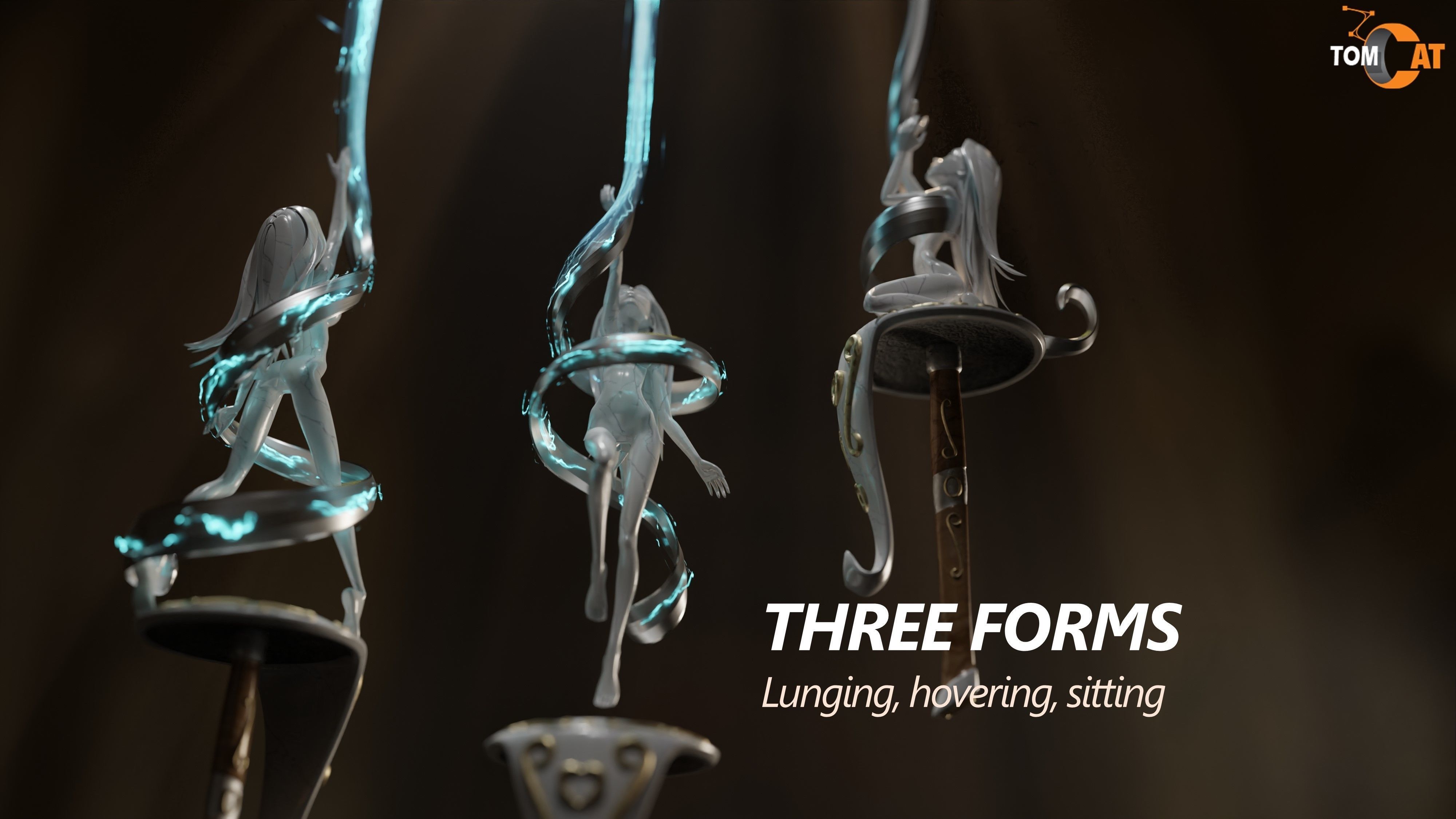 EPONINE LA DUELLISTE for Blender Low-poly 3D model_9