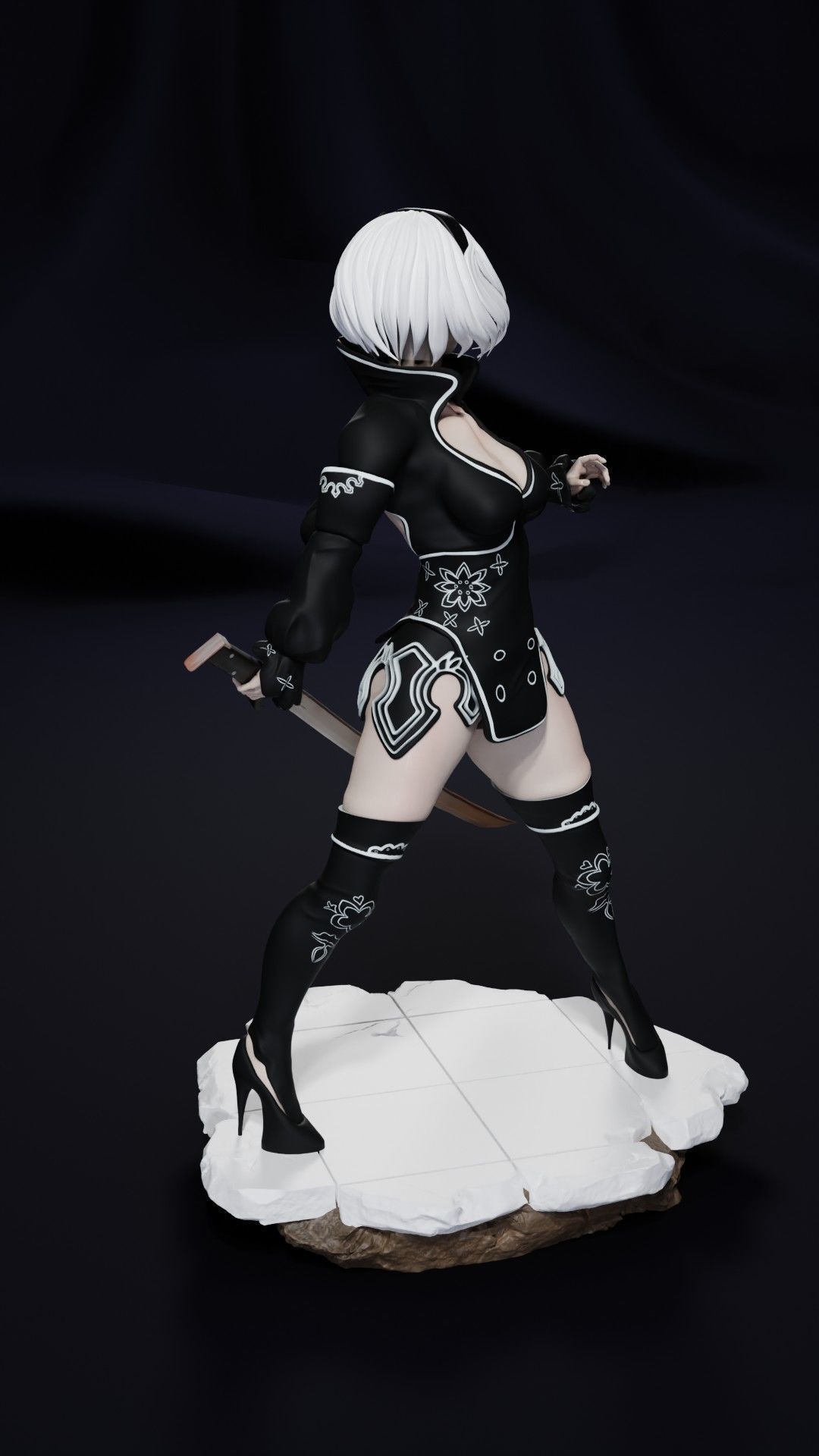 2B - Divergent Battler outfit from Nier reincarnation 3D print model_4