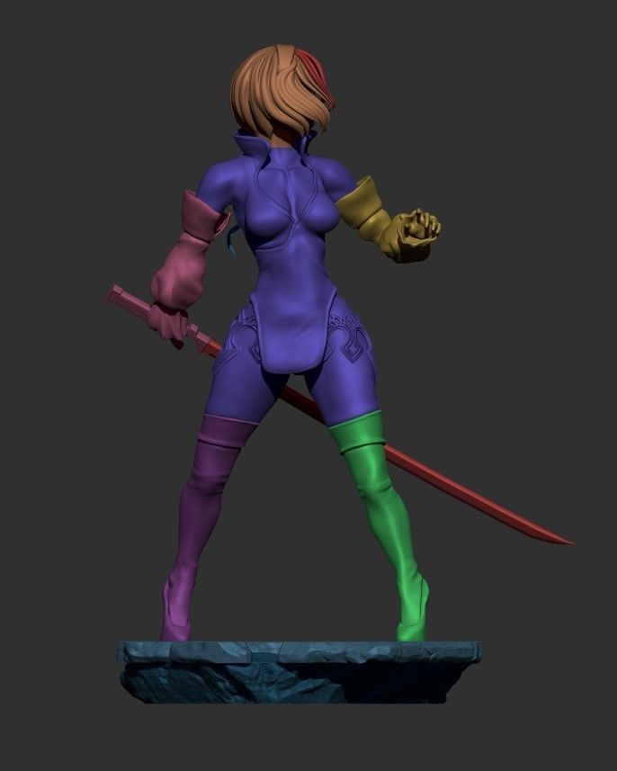 2B - Divergent Battler outfit from Nier reincarnation 3D print model_5