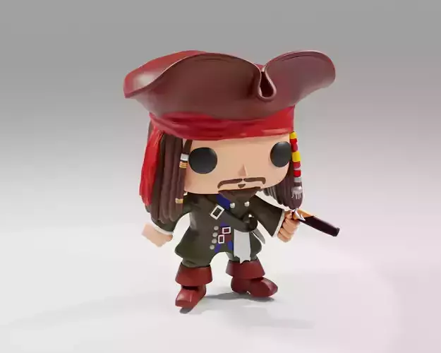Jack Sprrow Funko Pop from the Pirates of the Caribbean