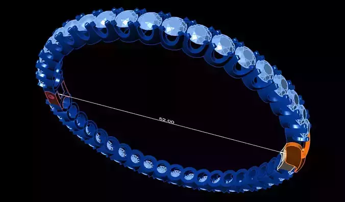 Diamond Bracelet Full Lock