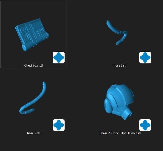 Phase 2 Clone Pilot Helmet 3d print STL bundle  3D print model_3