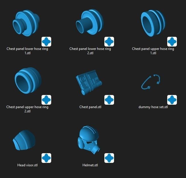 Phase 2 Clone Pilot Helmet 3d print STL bundle  3D print model_2