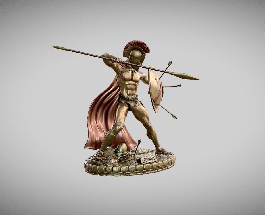 Leonidas collection statue for 3D print 3D print model_4