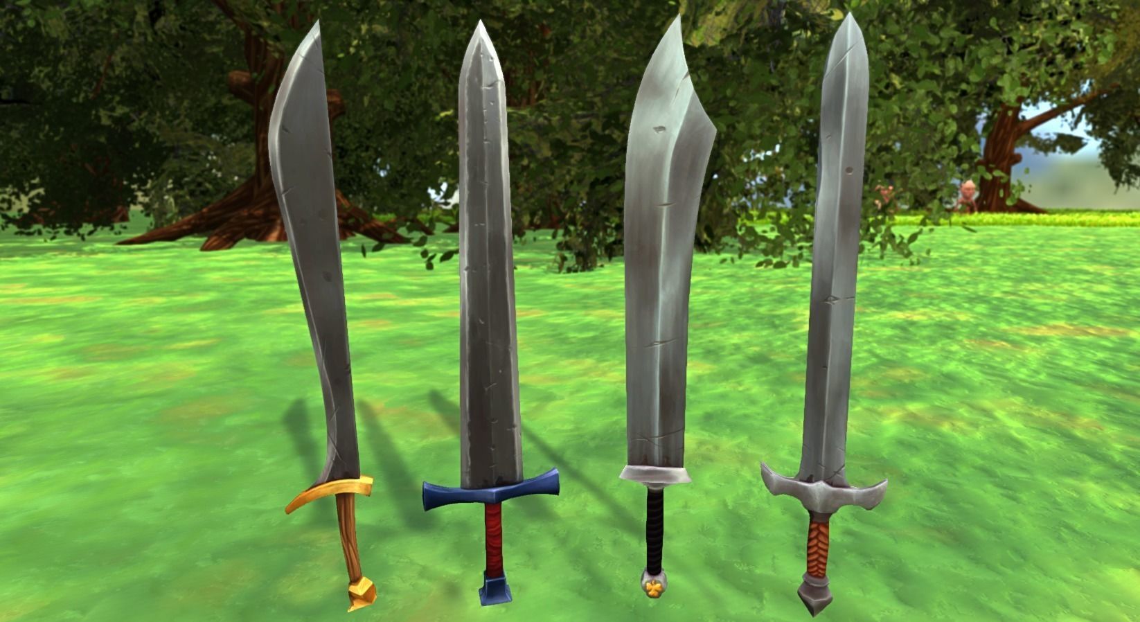 Hand Painted Medieval Fantasy Sword Pack 01 Low-poly 3D model_1