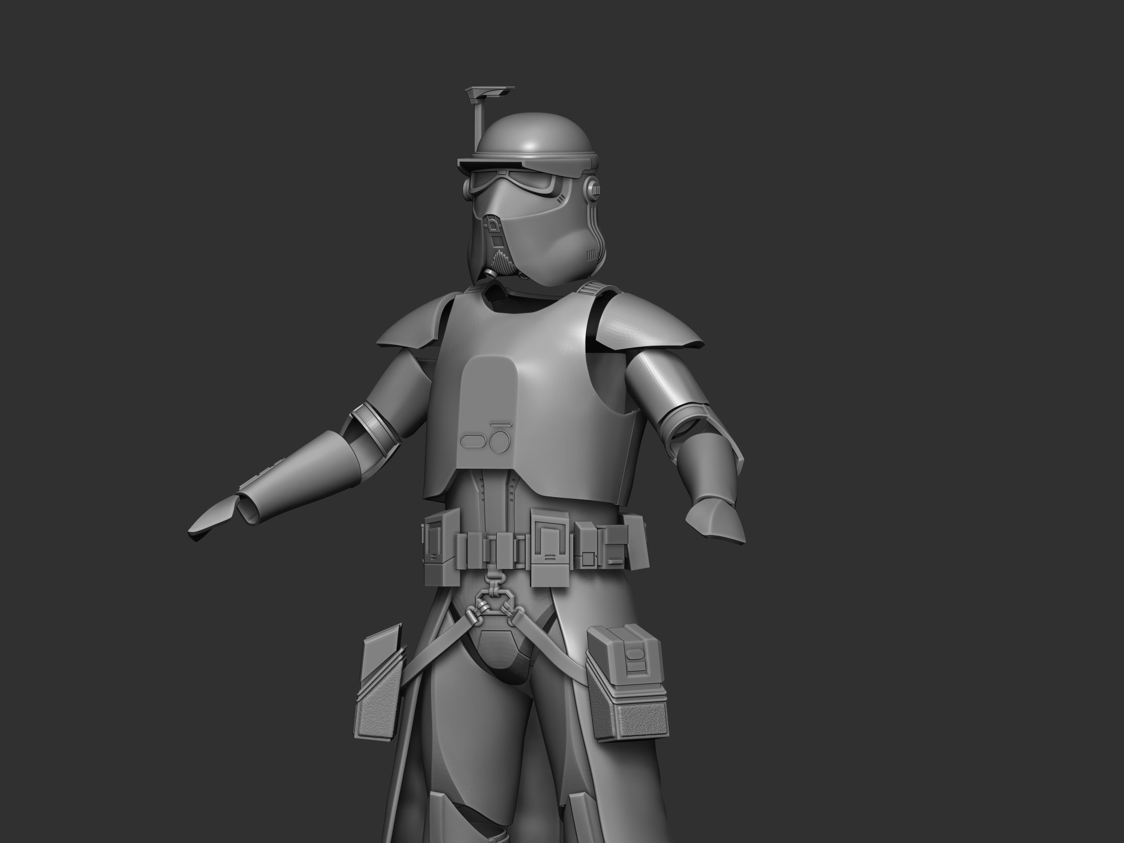 Clone Heavy Gunner full size props armor 3d print STL files 3D print model_3