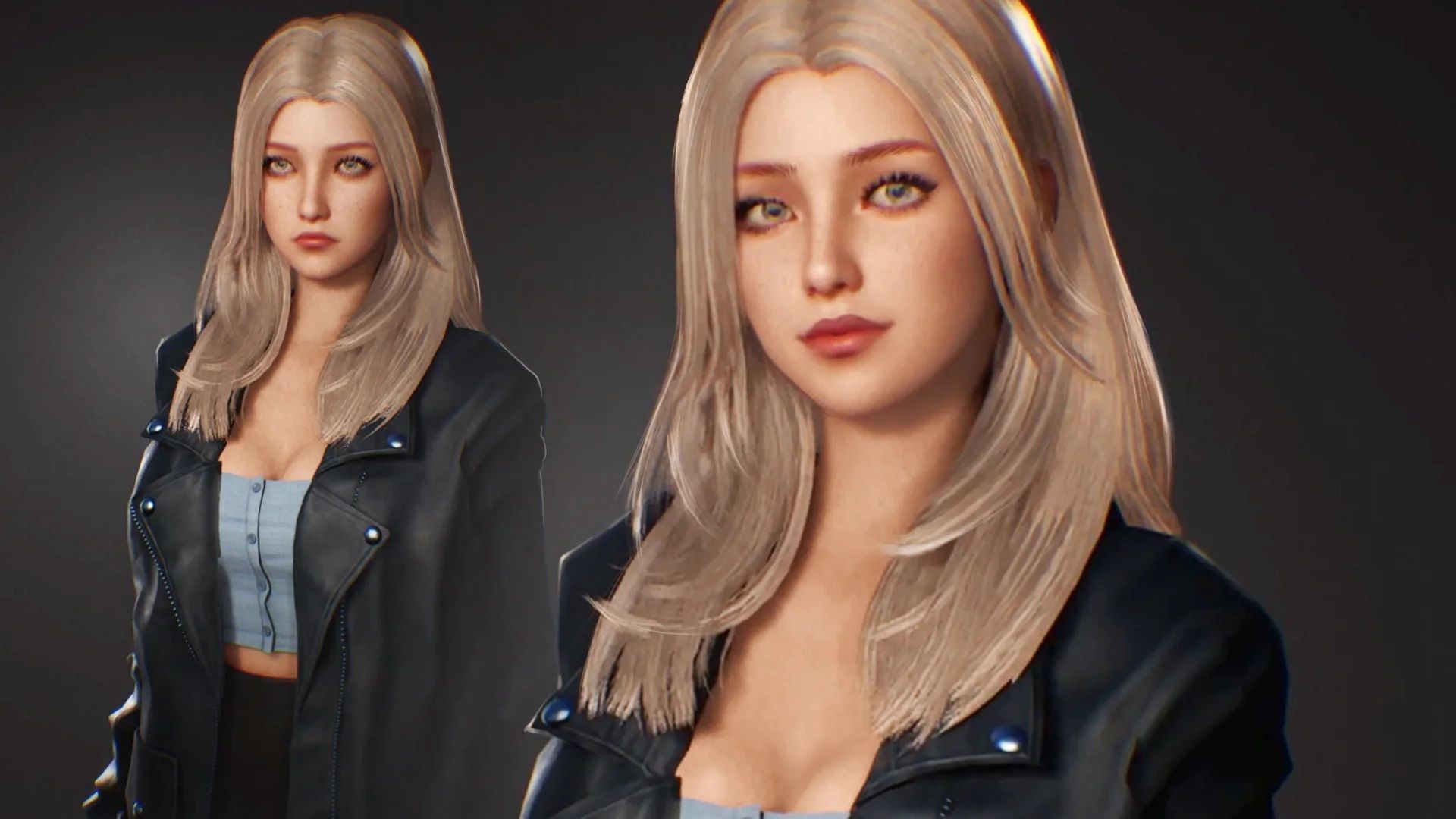 F2 Modern Girls Bundle - Modular Game Ready Characters - Low-poly 3D model_6