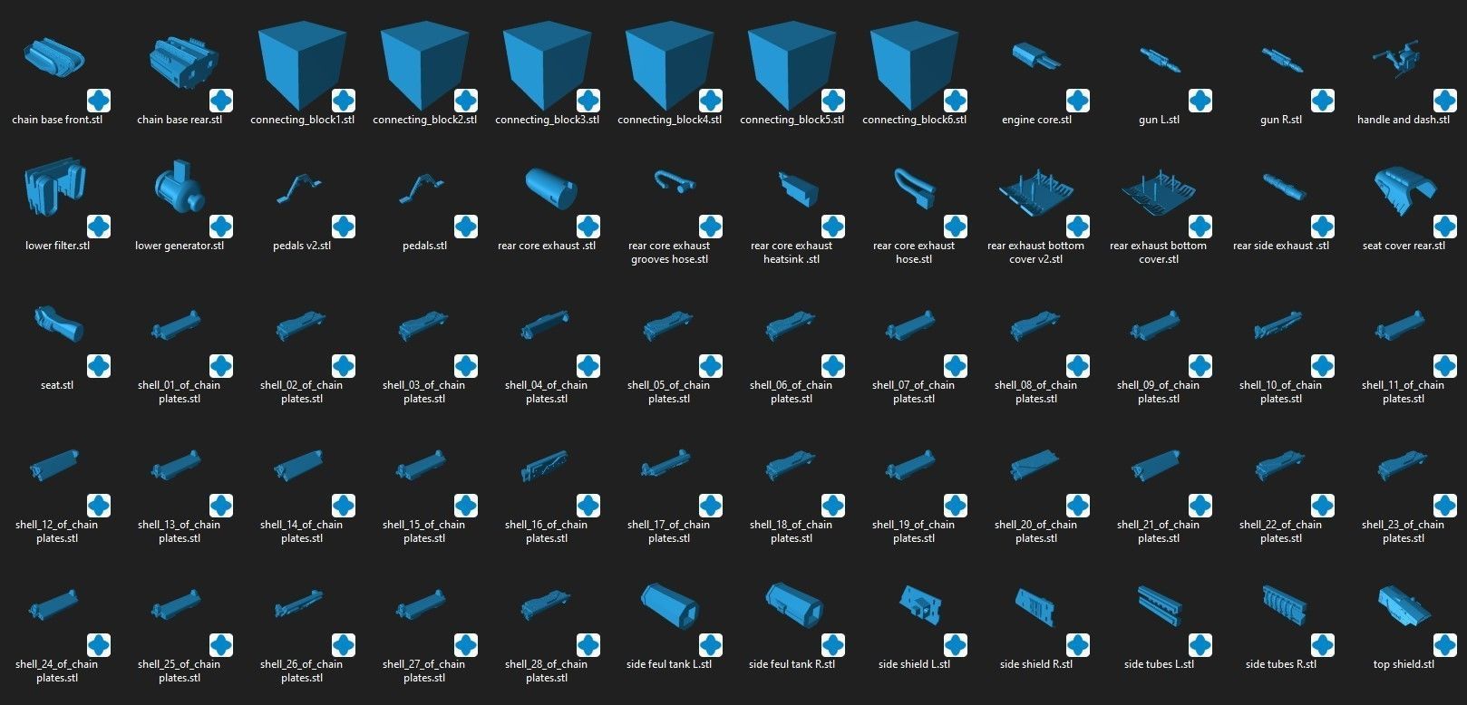 Tread Speeder One12 Scale 3D Print STL Files 3D print model_3