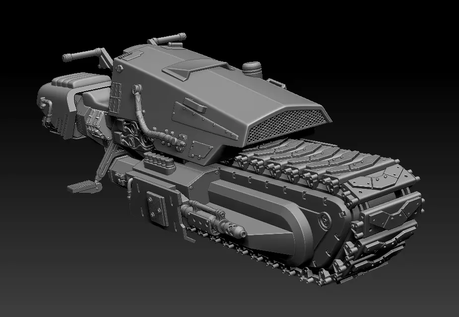 Tread Speeder One12 Scale 3D Print STL Files 3D print model_0