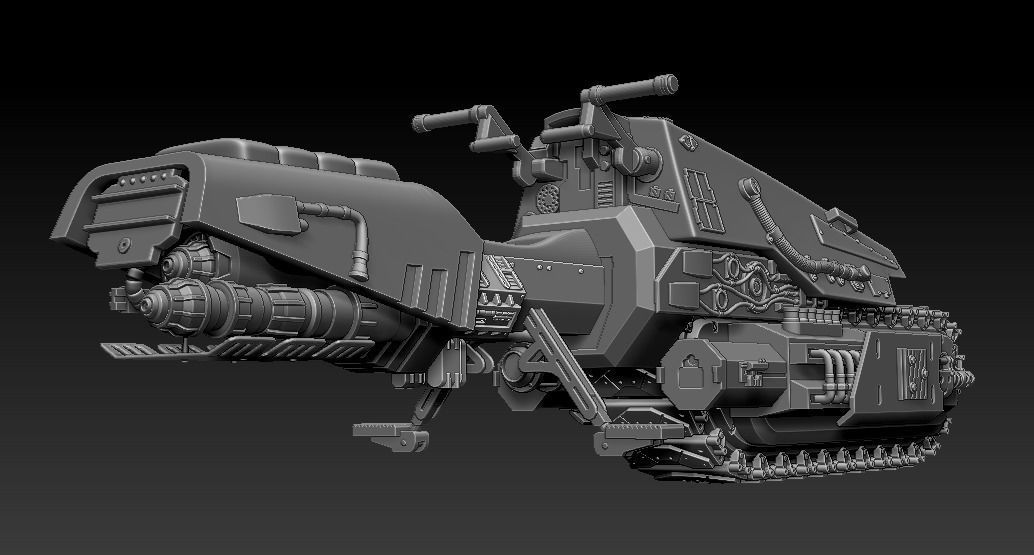 Tread Speeder One12 Scale 3D Print STL Files 3D print model_1