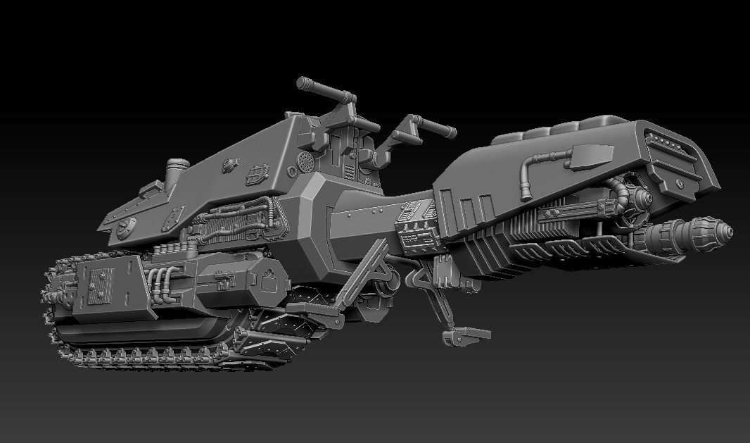 Tread Speeder One12 Scale 3D Print STL Files 3D print model_2