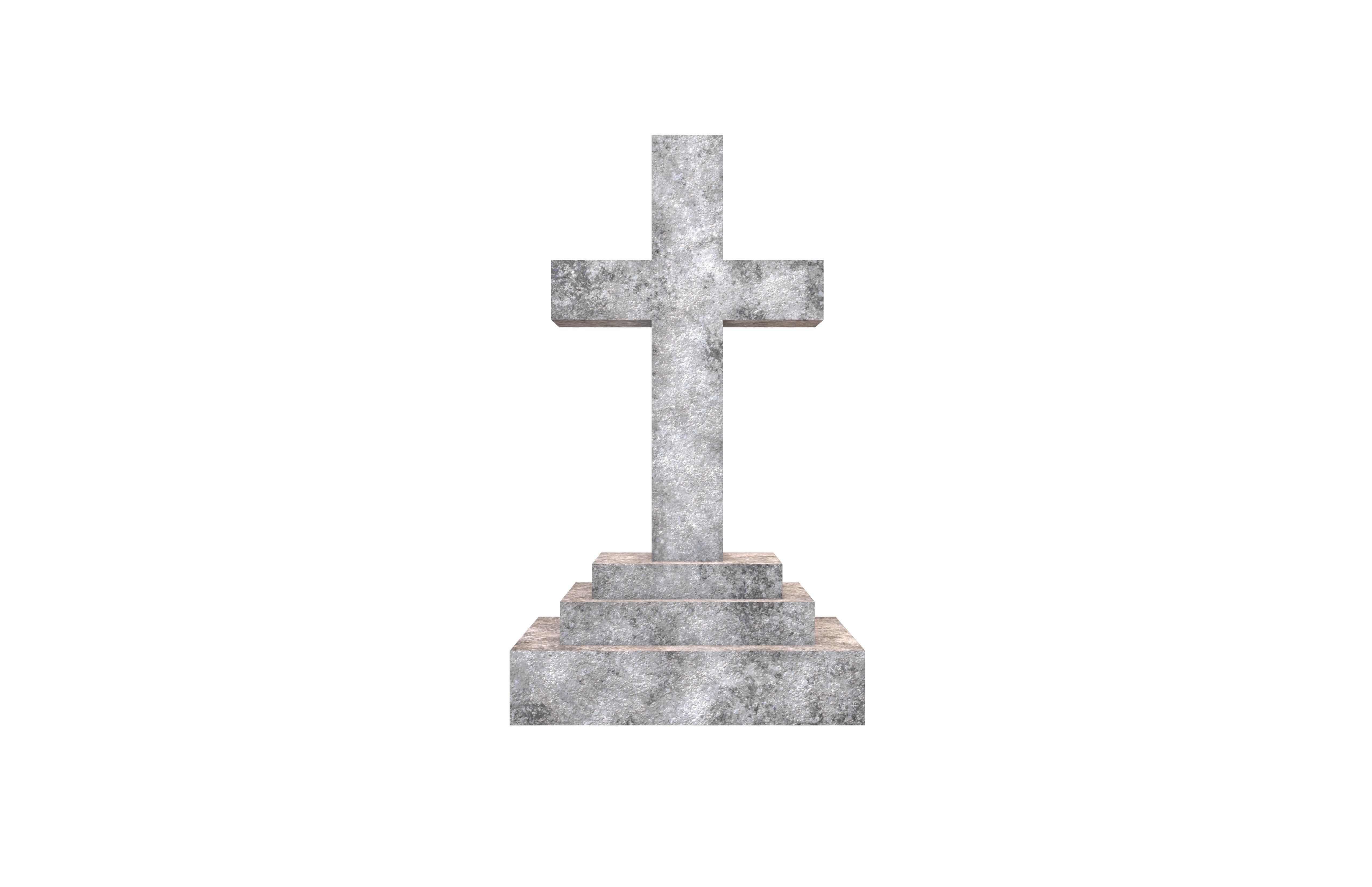 Headstone V1 001 Low-poly 3D model_2