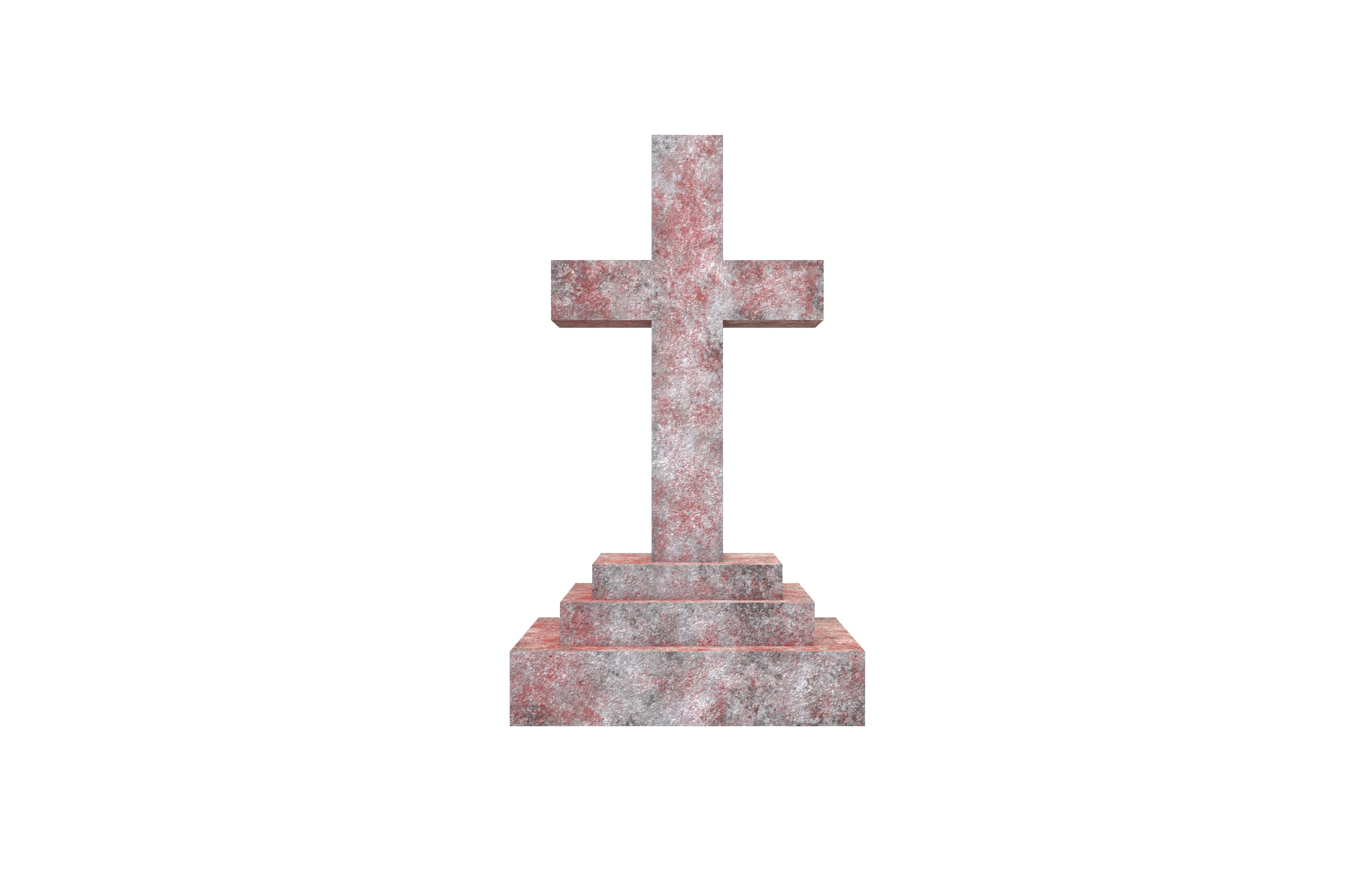 Headstone V1 002 Low-poly 3D model_2
