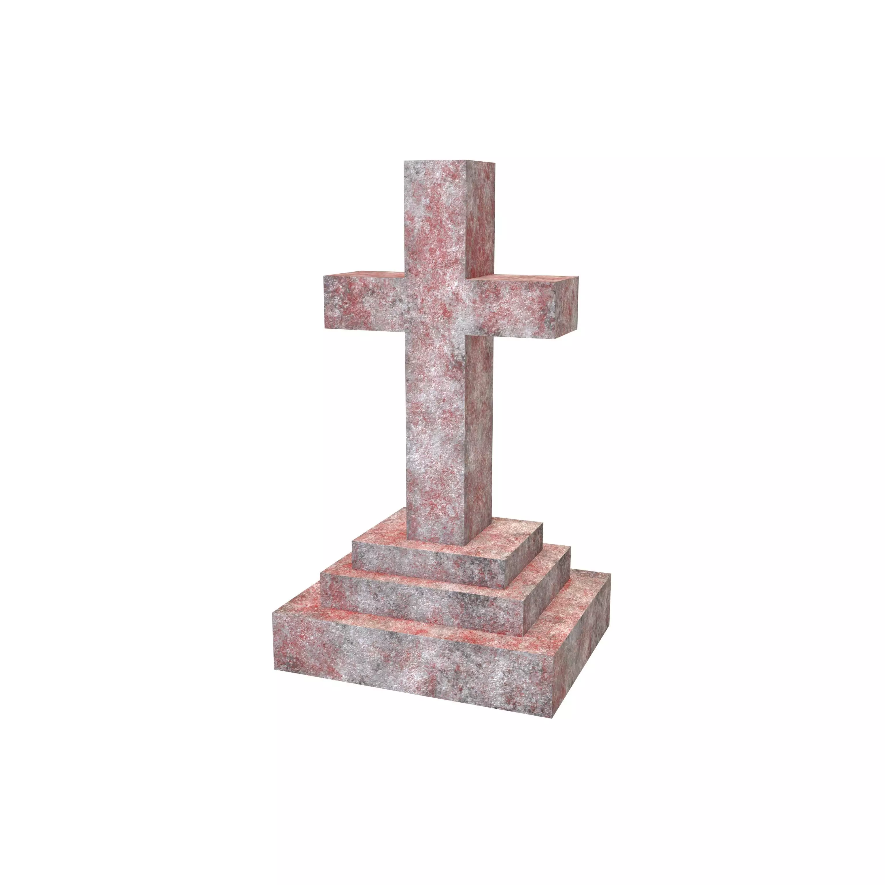 Headstone V1 002 Low-poly 3D model_0