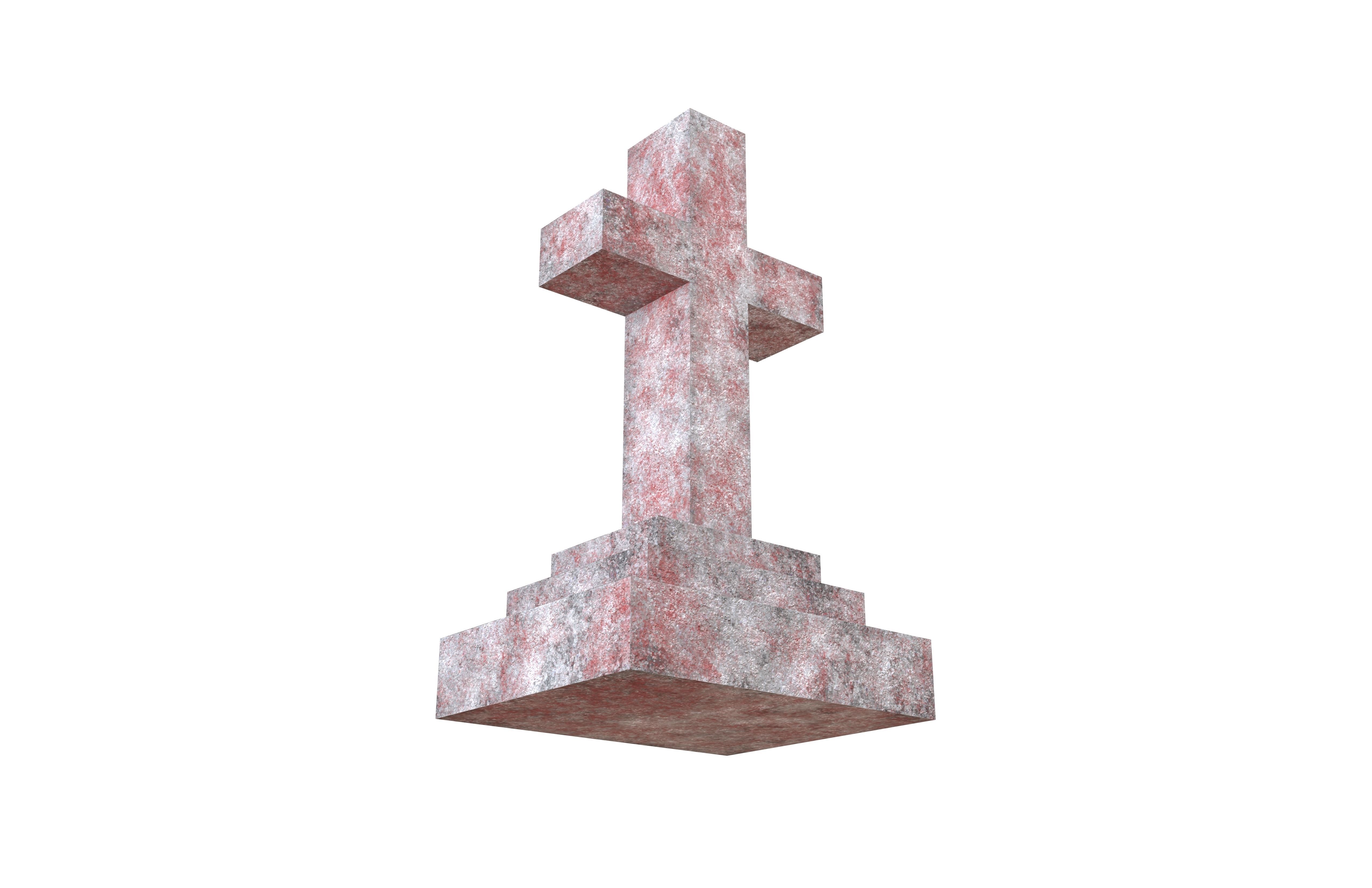 Headstone V1 002 Low-poly 3D model_1