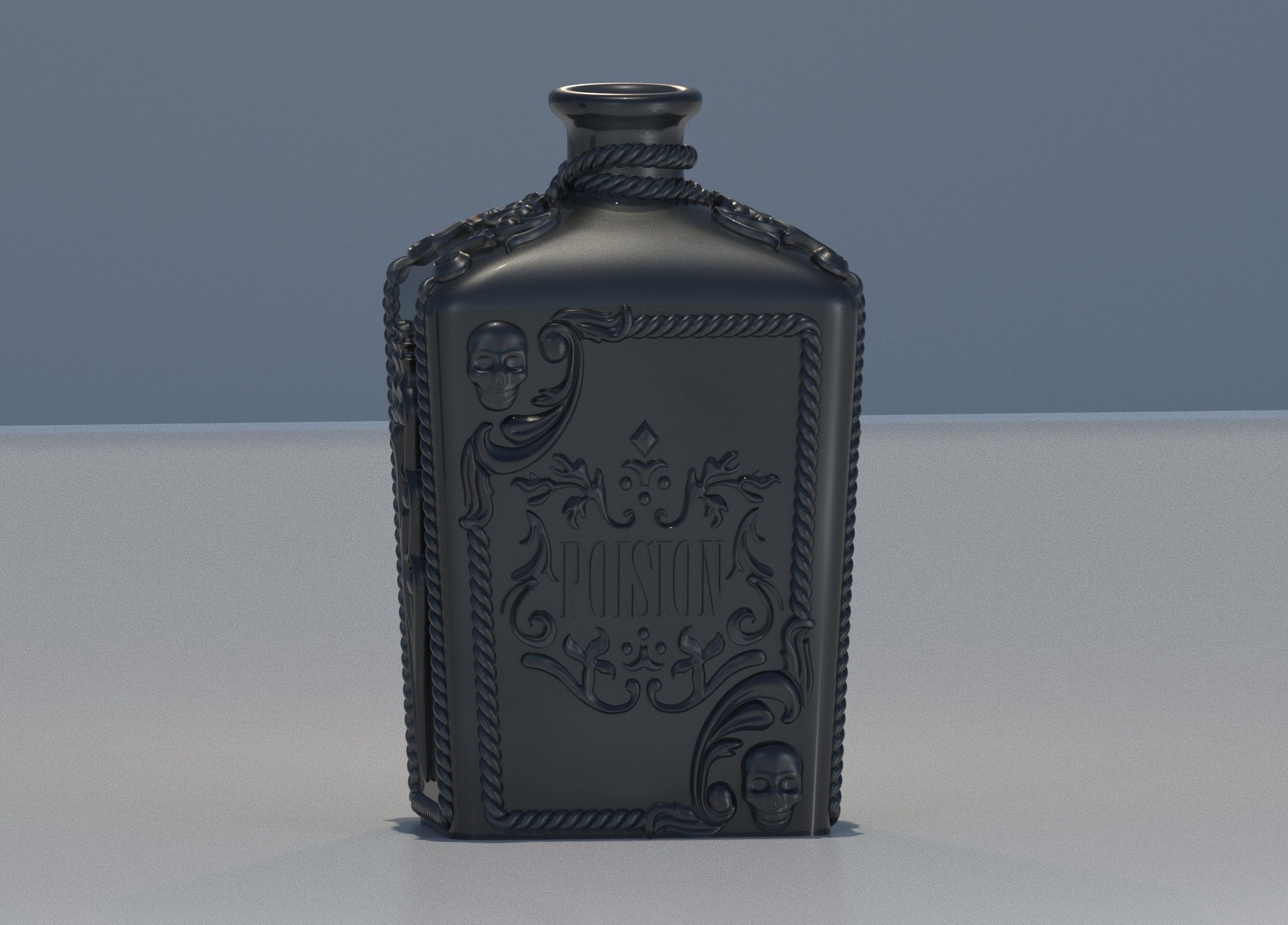 Poison Bottle 3D print model_3