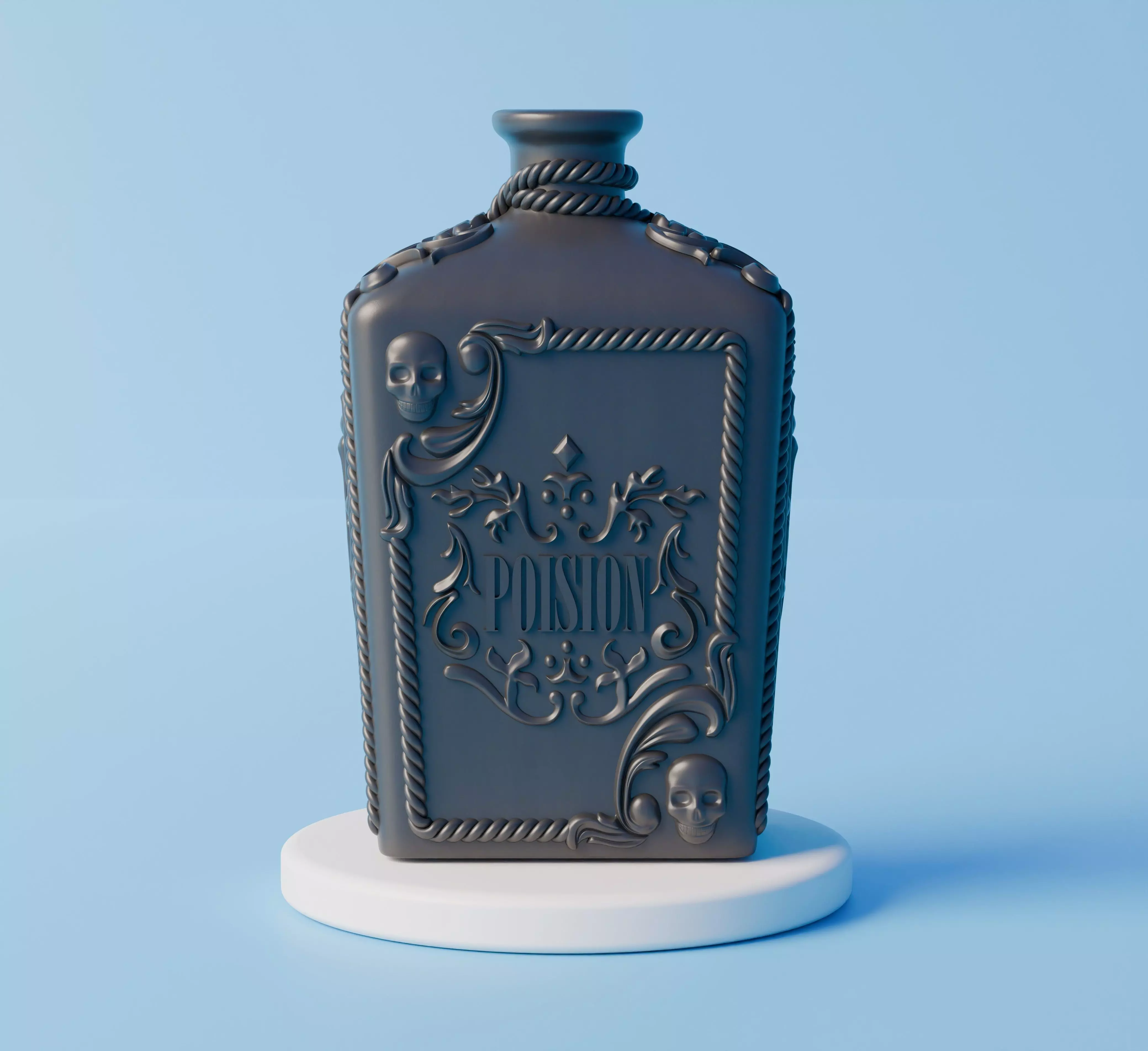 Poison Bottle 3D print model_0