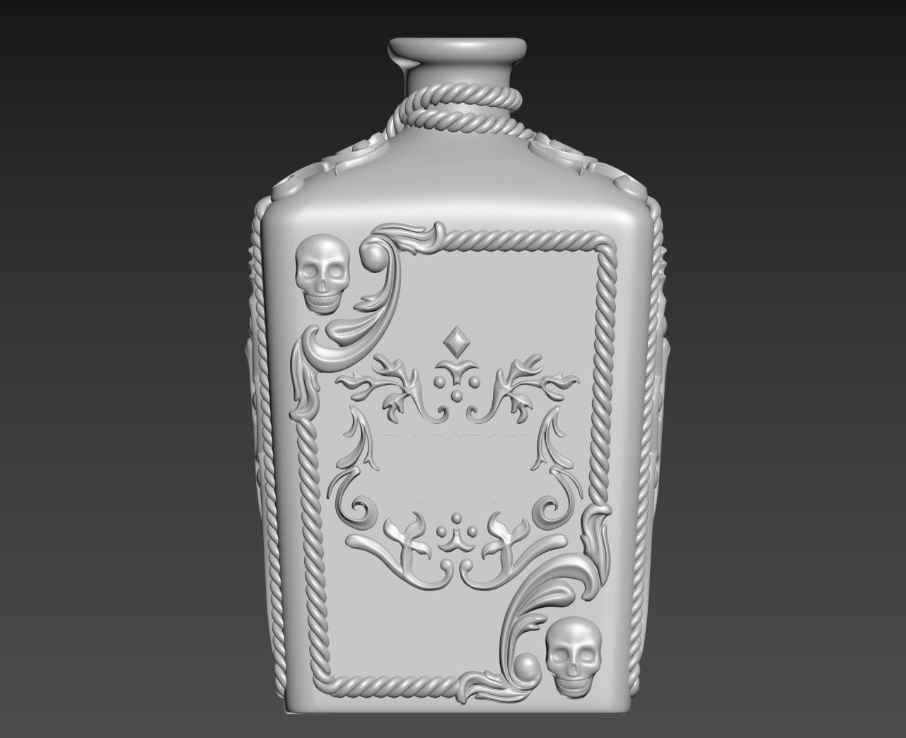 Poison Bottle 3D print model_5