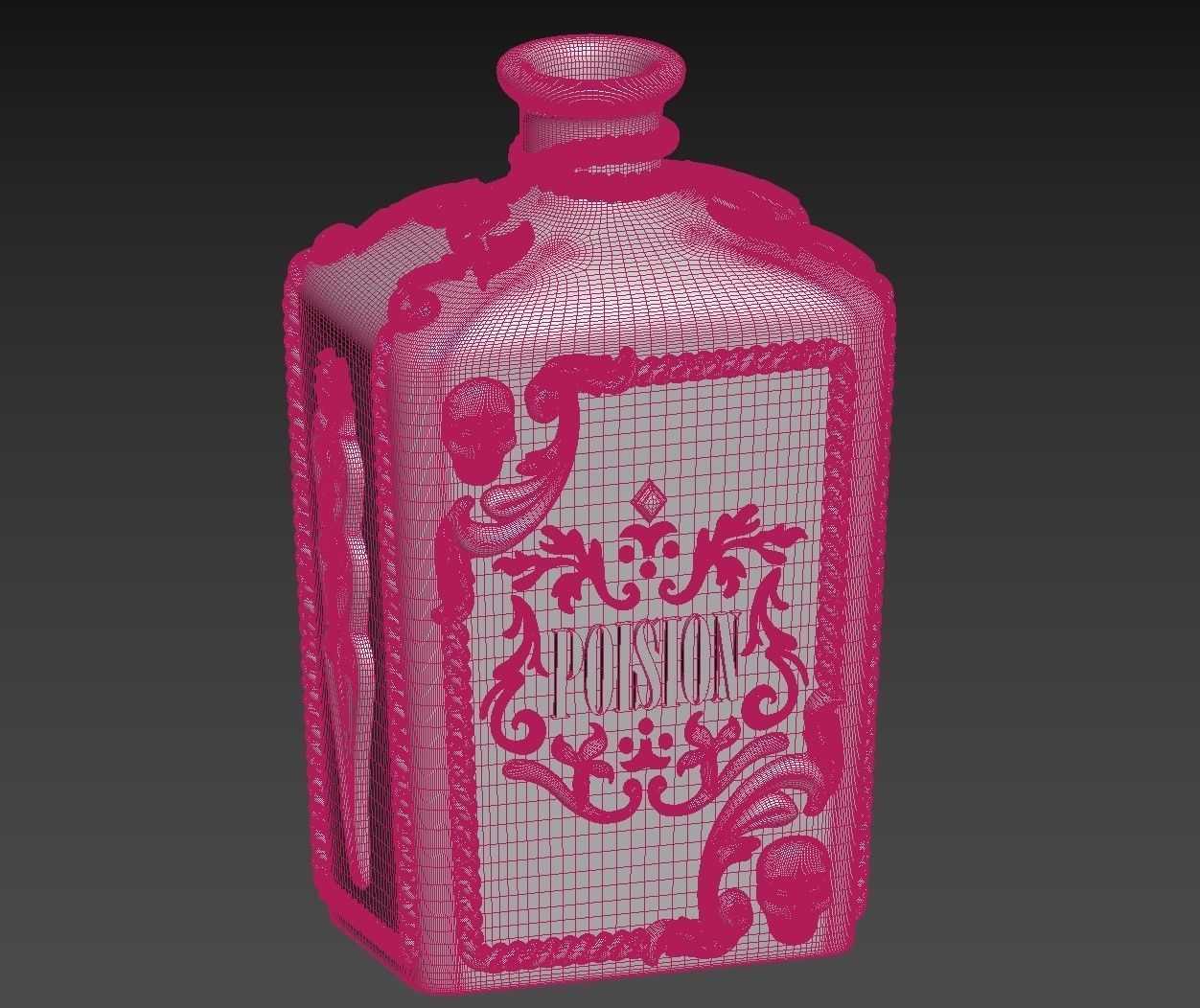 Poison Bottle 3D print model_8