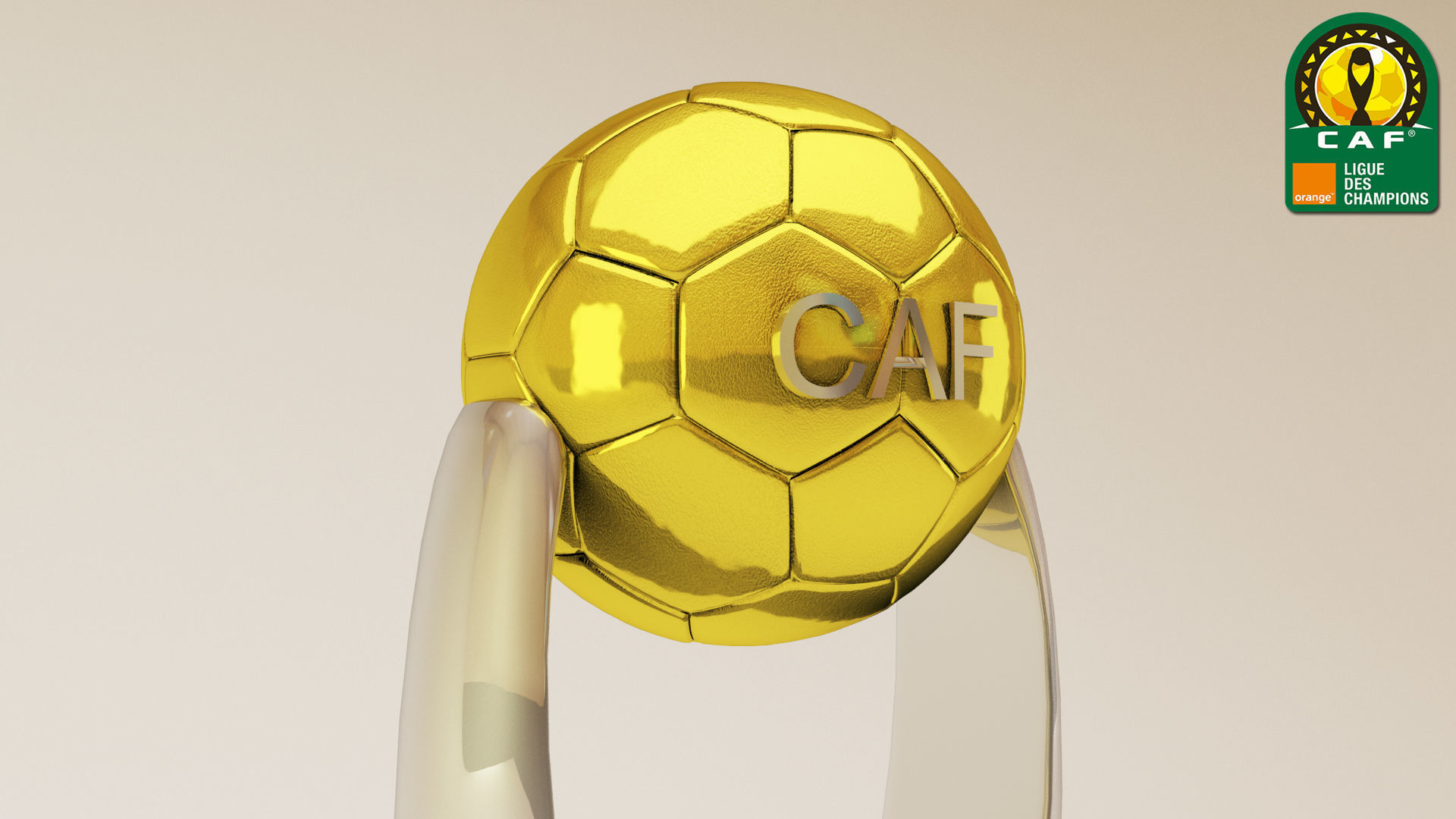 CAF Champions League trophe 3D model_5