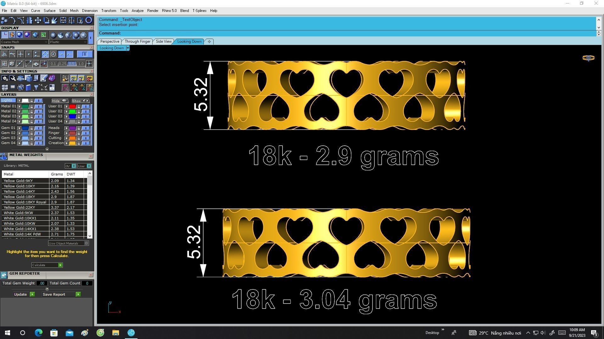 6906 heart partten wedding ring 3D print model_5