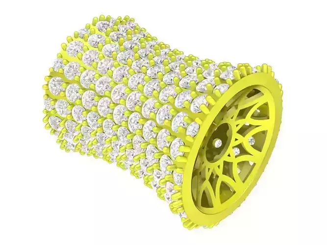 6907 curve Cylinder Diamond Pendant for women