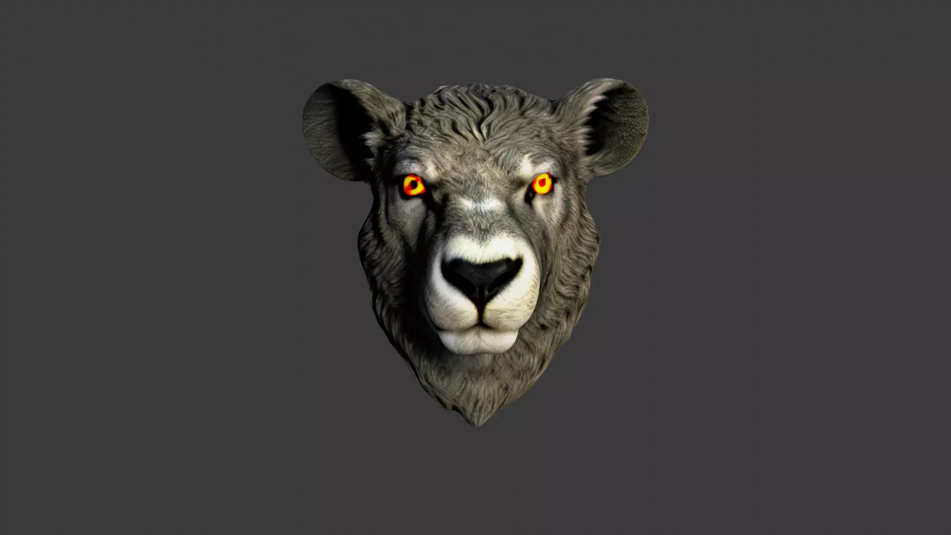 Animal Head Low-poly 3D model_0