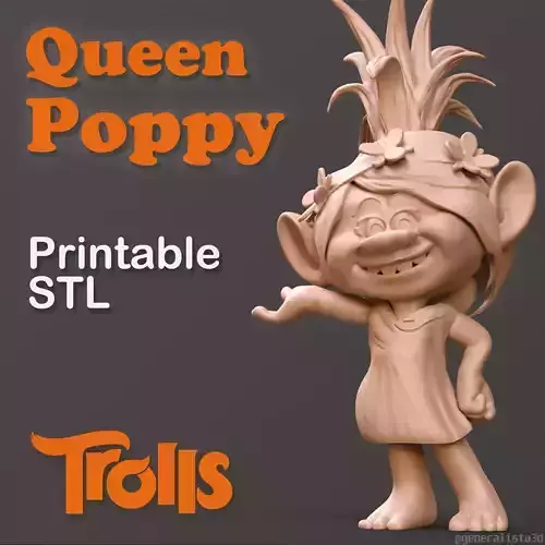 Trolls Poppy fan art from Printable 3D print model