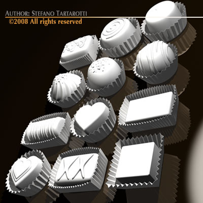 Chocolates 3D model_4