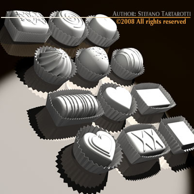 Chocolates 3D model_2