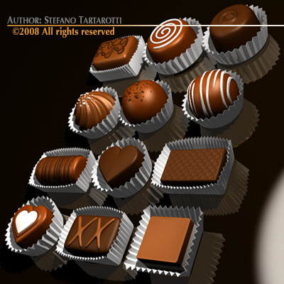 Chocolates 3D model_5