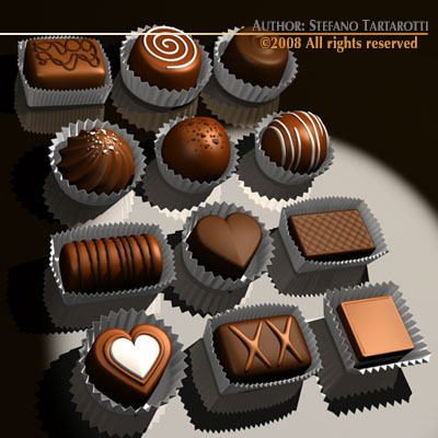Chocolates 3D model_3