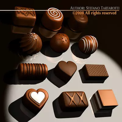 Chocolates 3D model_0