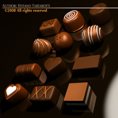 Chocolates 3D model_1