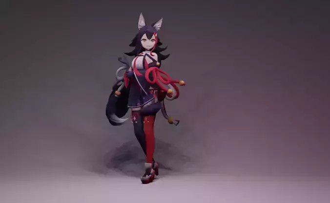 Anime Character - Persona Ookami Mio 3D model