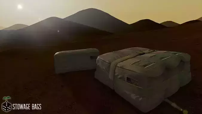 Space Stowage Bags Low-poly 3D model