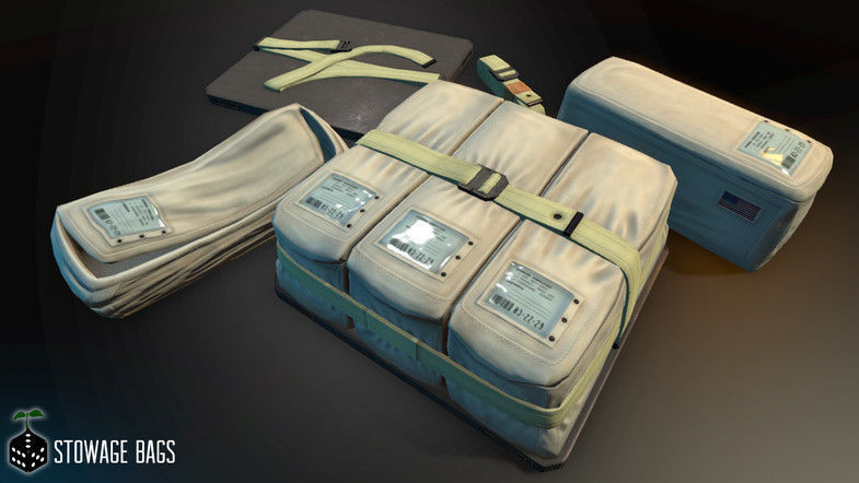 Space Stowage Bags Low-poly 3D model_2