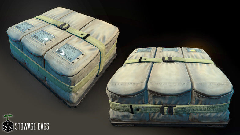 Space Stowage Bags Low-poly 3D model_4
