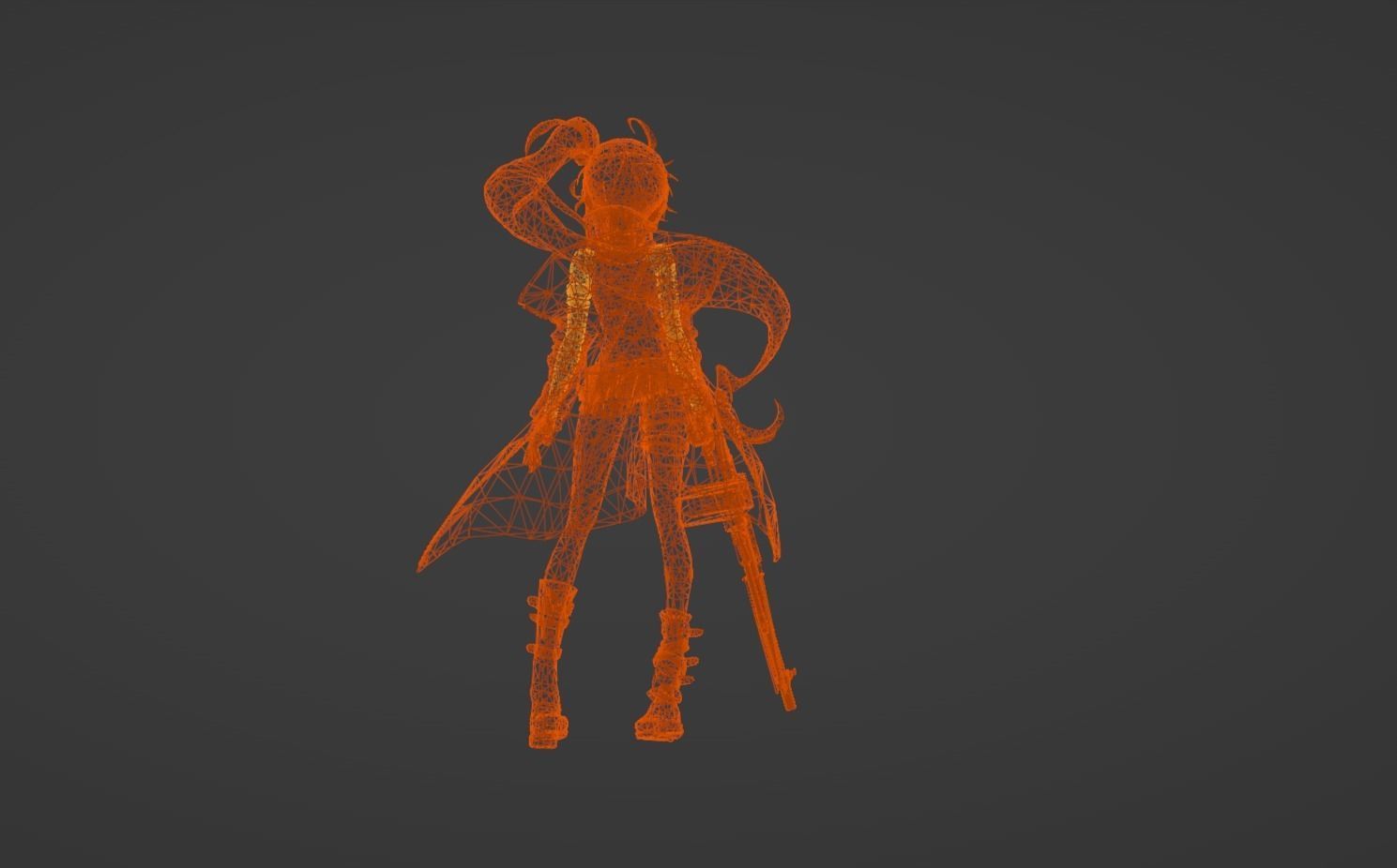 Anime Character - PKP 3D model_13
