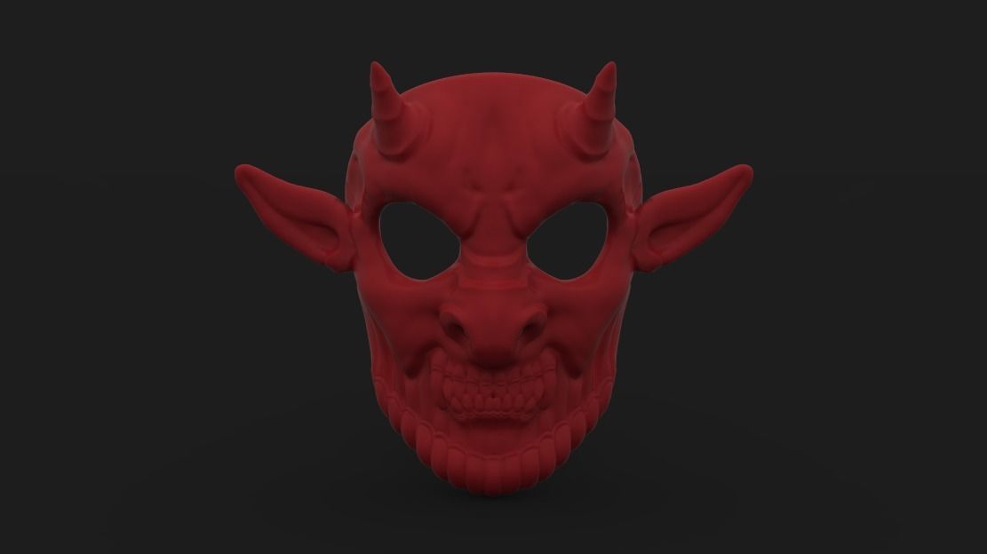 Devil Mask Halloween  3D print model_6