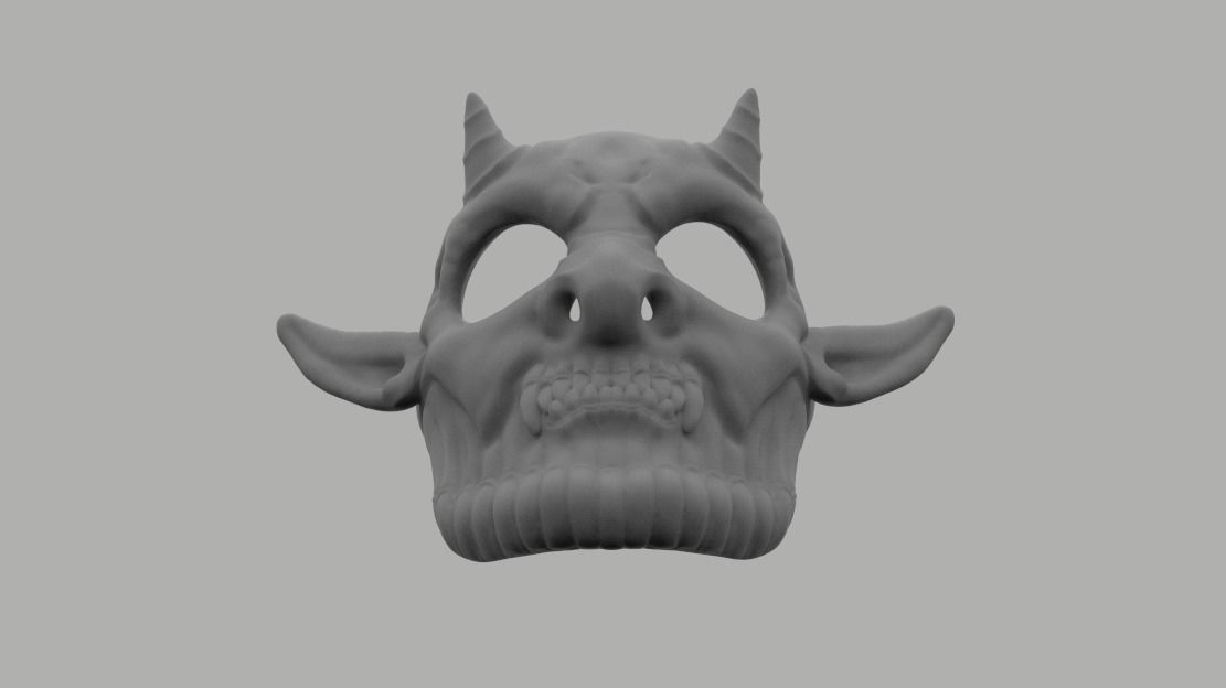 Devil Mask Halloween  3D print model_4