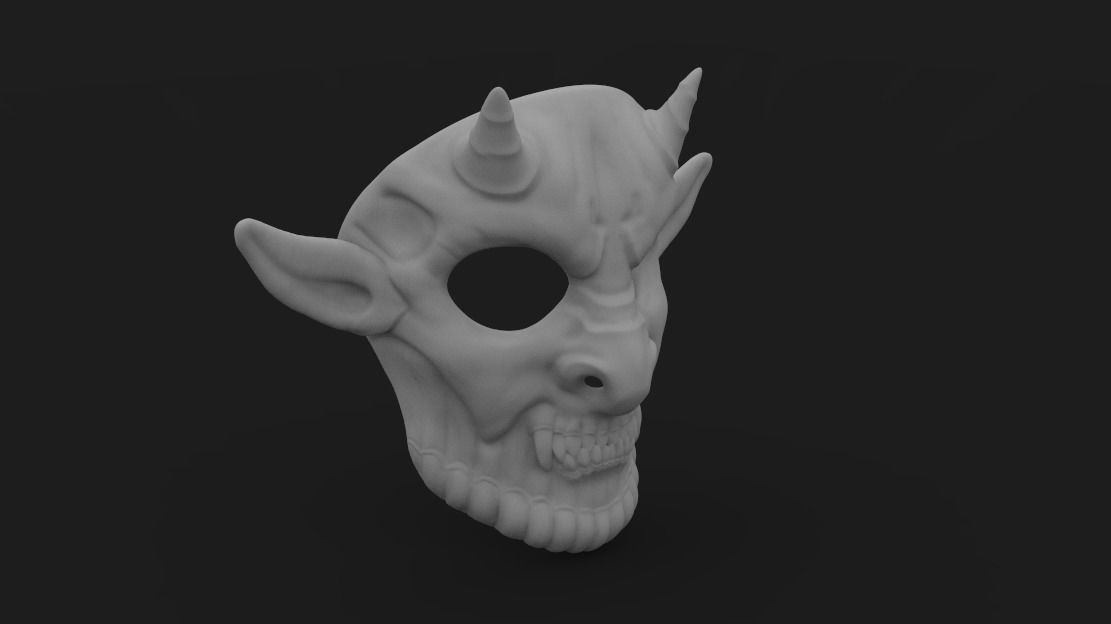 Devil Mask Halloween  3D print model_3