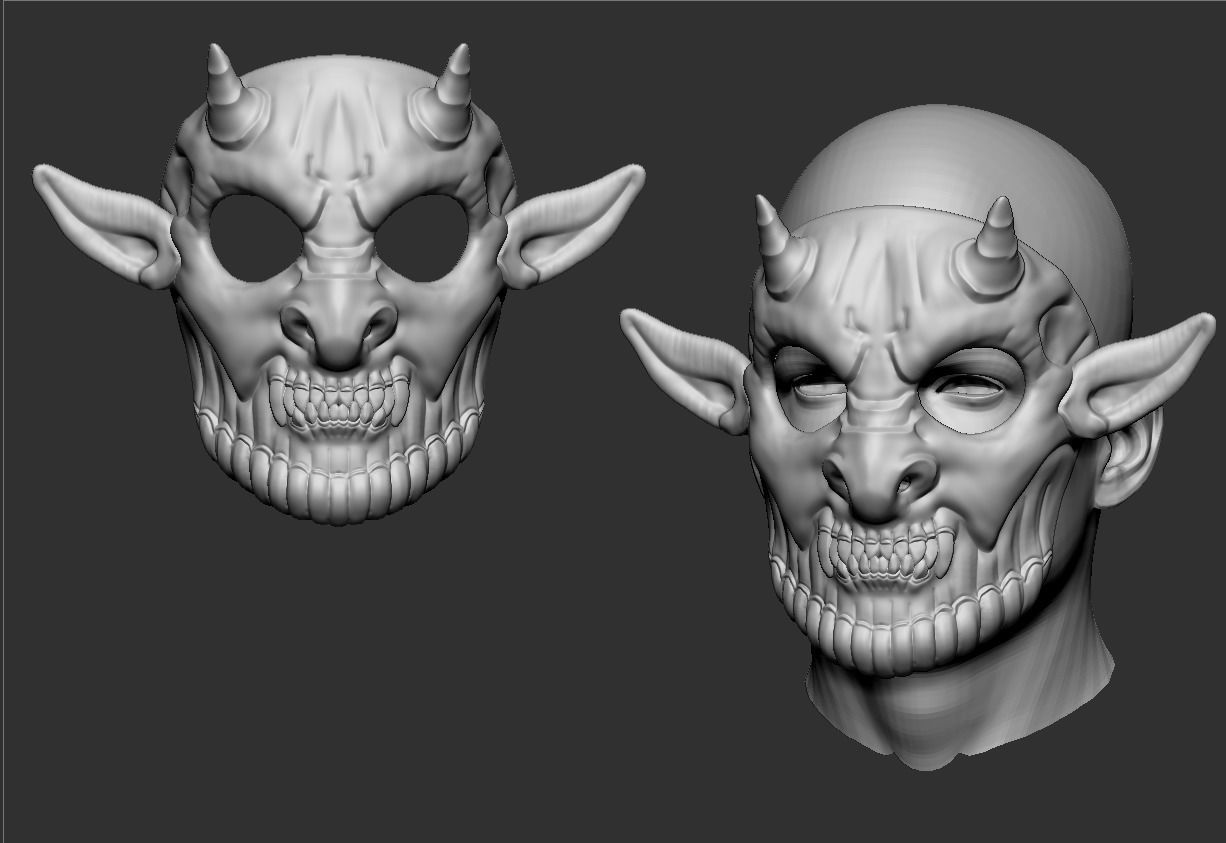 Devil Mask Halloween  3D print model_5