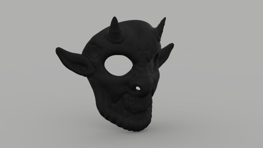 Devil Mask Halloween  3D print model_7