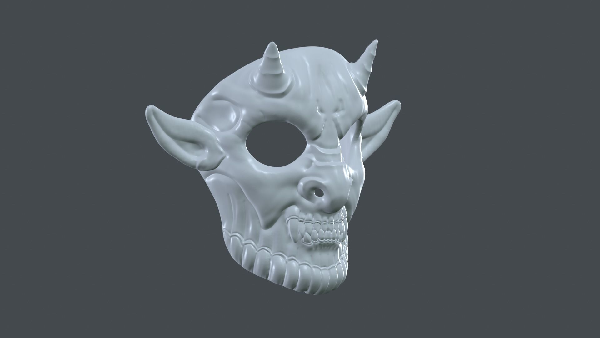 Devil Mask Halloween  3D print model_9