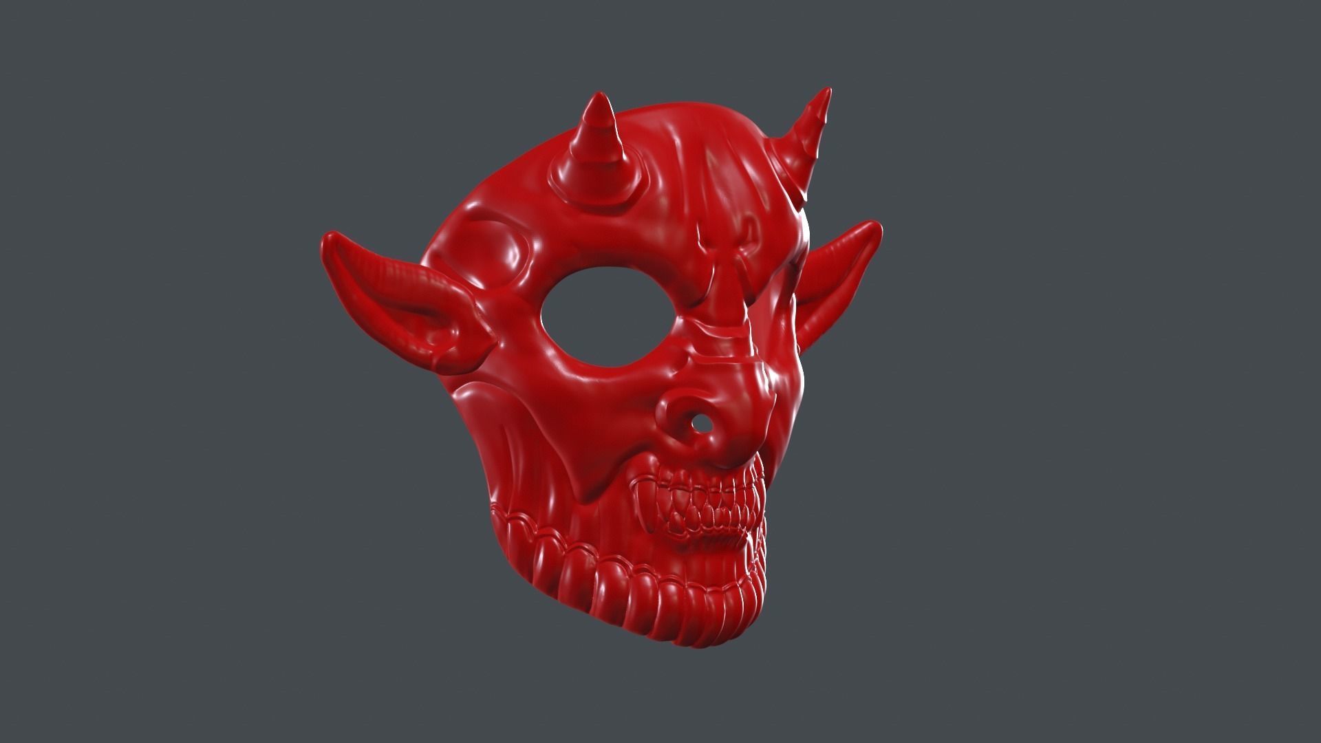 Devil Mask Halloween  3D print model_16