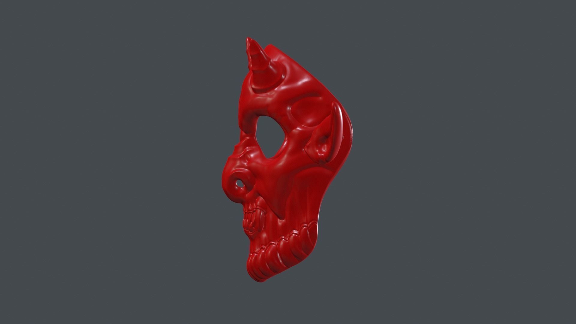Devil Mask Halloween  3D print model_10